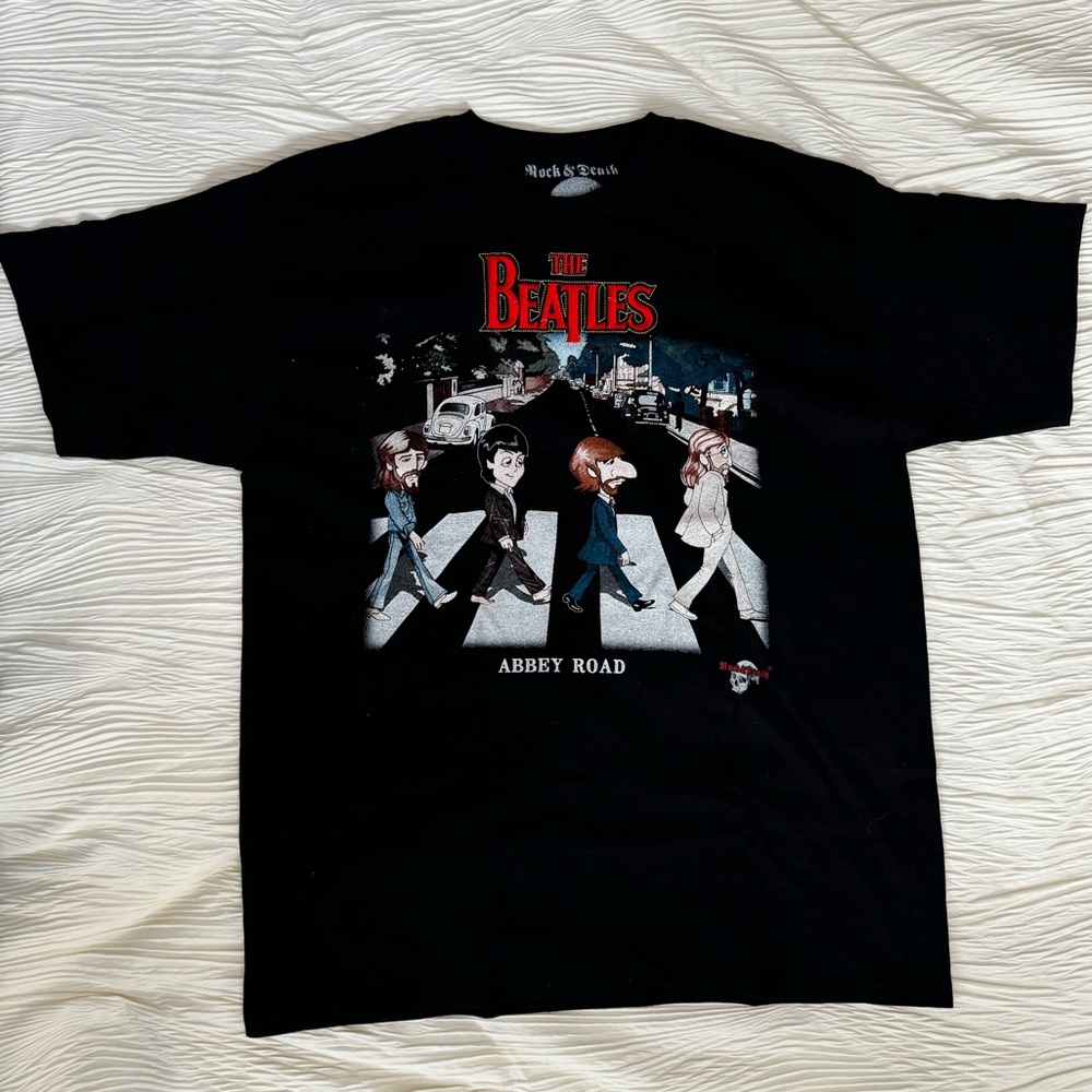 The Beatles Abbey Road Embroidered Rock & Death T-shirt Double Sided Men’s XL